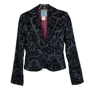 Marciano Gray Black Damask Button Blazer | Size 0